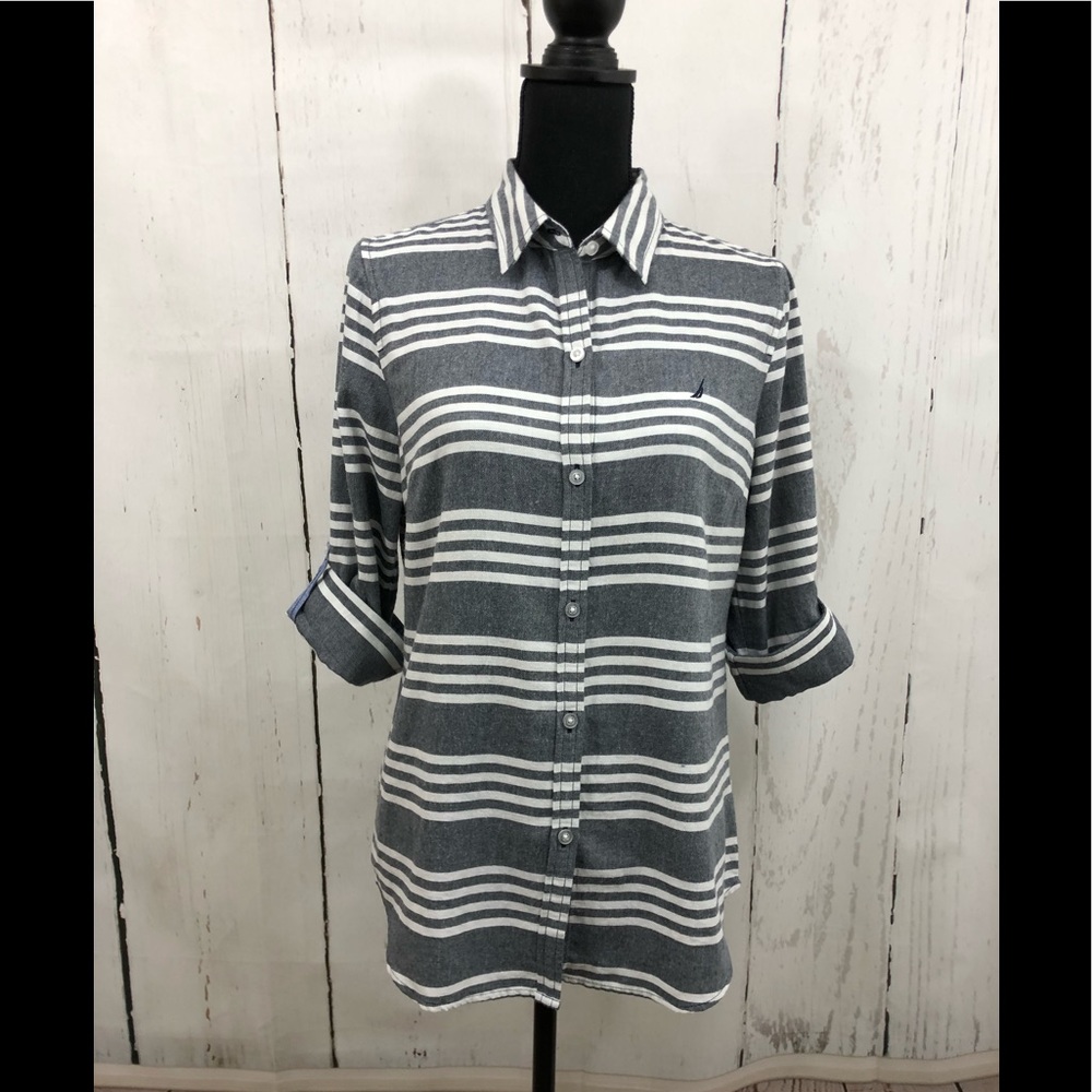 Nautica Navy Seas 3/4 Length Sleeved Shirt
